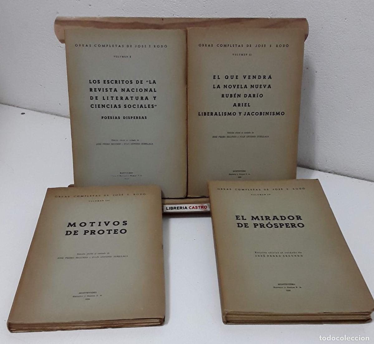Libros: Obras Completas, Jos&eacute; E. Rod&oacute; (IV Tomos) - Jos&eacute; Enrique Rod&oacute;. - Foto 1
