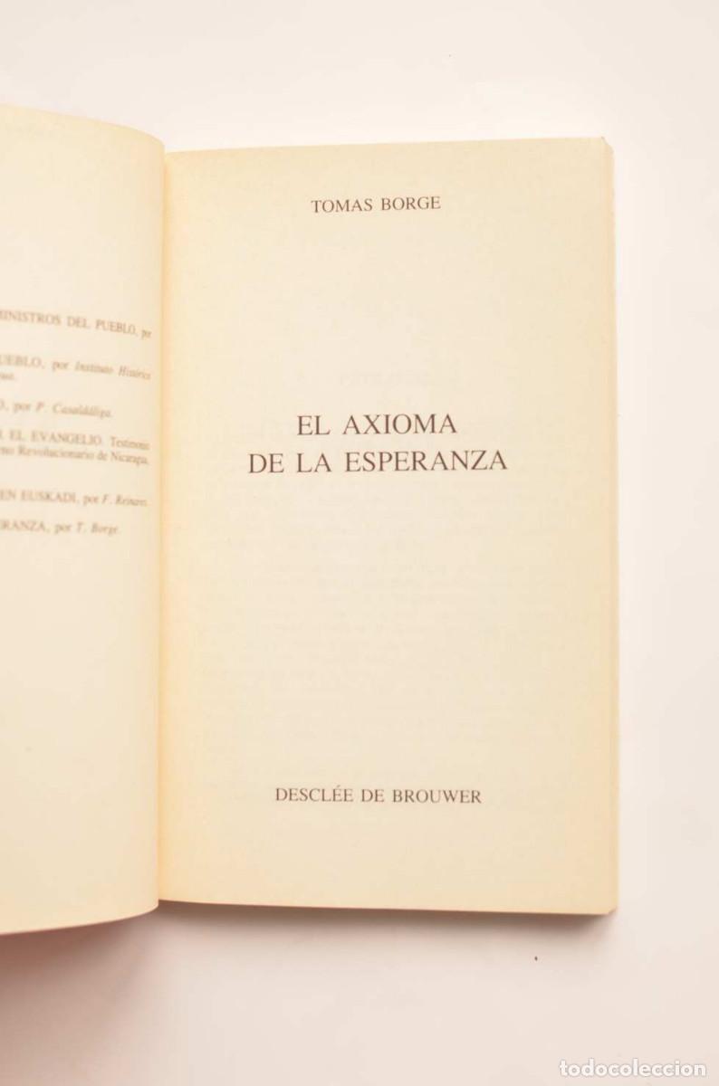 Libros: El axioma de la esperanza - BORGE, Tom&aacute;s - Foto 2