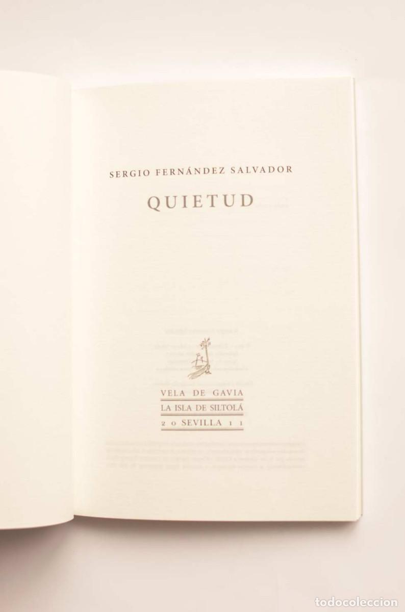 Libros: Quietud - FERN&Aacute;NDEZ SALVADOR, Sergio - Foto 3