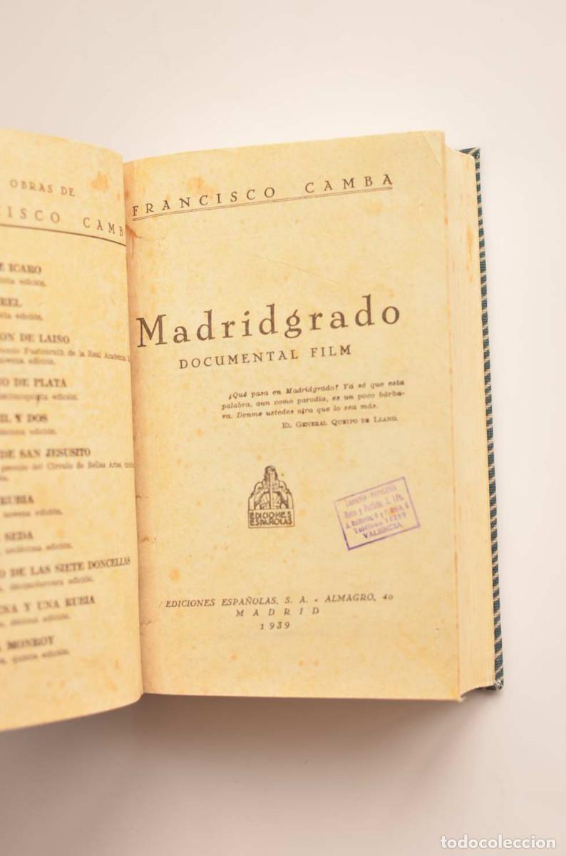 Libros: Madridgrado - CAMBA, Francisco - Foto 3
