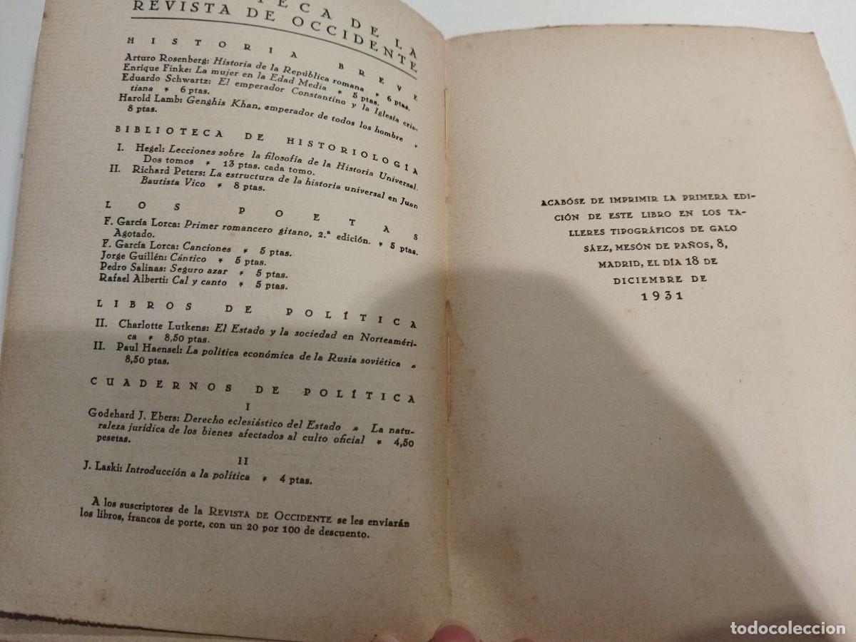 Libros: RECTIFICACION DE LA REPUBLICA - ORTEGA Y GASSET, JOS&Eacute; - Foto 5