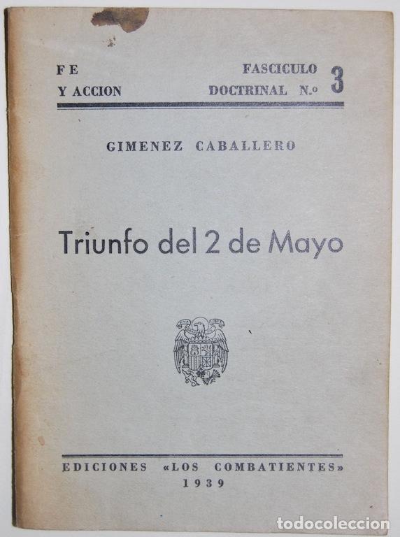 Libros: TRIUNFO DEL 2 DE MAYO - GIMENEZ CABALLERO - Foto 1