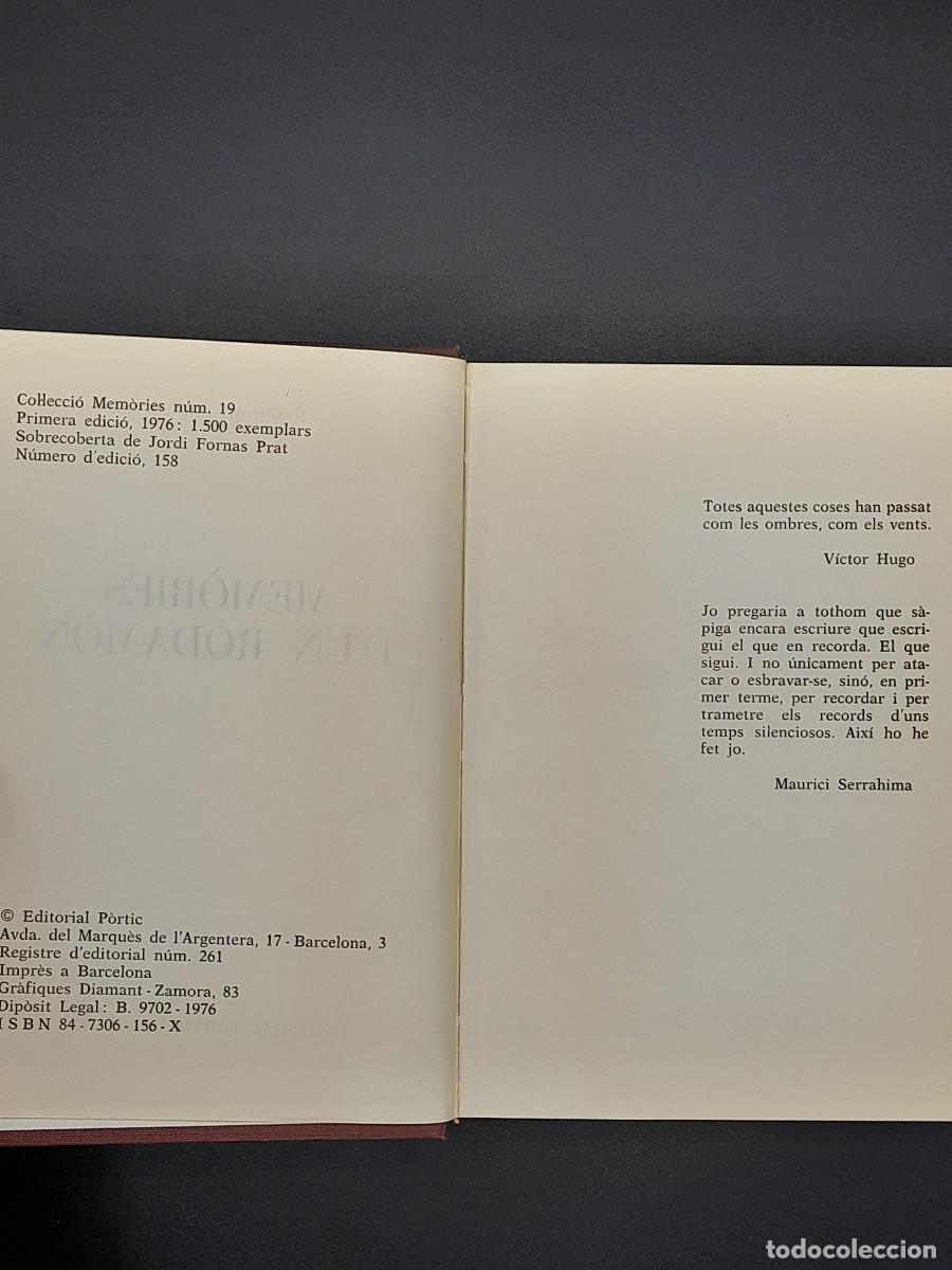 Libros: Mem&ograve;ries dun rodam&oacute;n col&middot;lecci&oacute; mem&ograve;ries /19 - Foto 2
