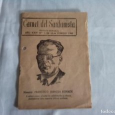 Libros: LIBRITO CARNET DEL SARDANISTA AÑO 1968 , BUEN ESTADO. Lote 401130654