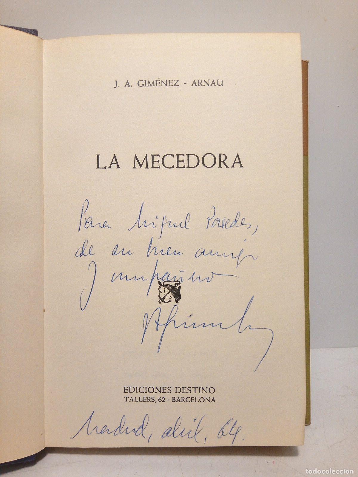 Libros: GIMENEZ ARNAU, J. A. - La mecedora [Novela] - Foto 2