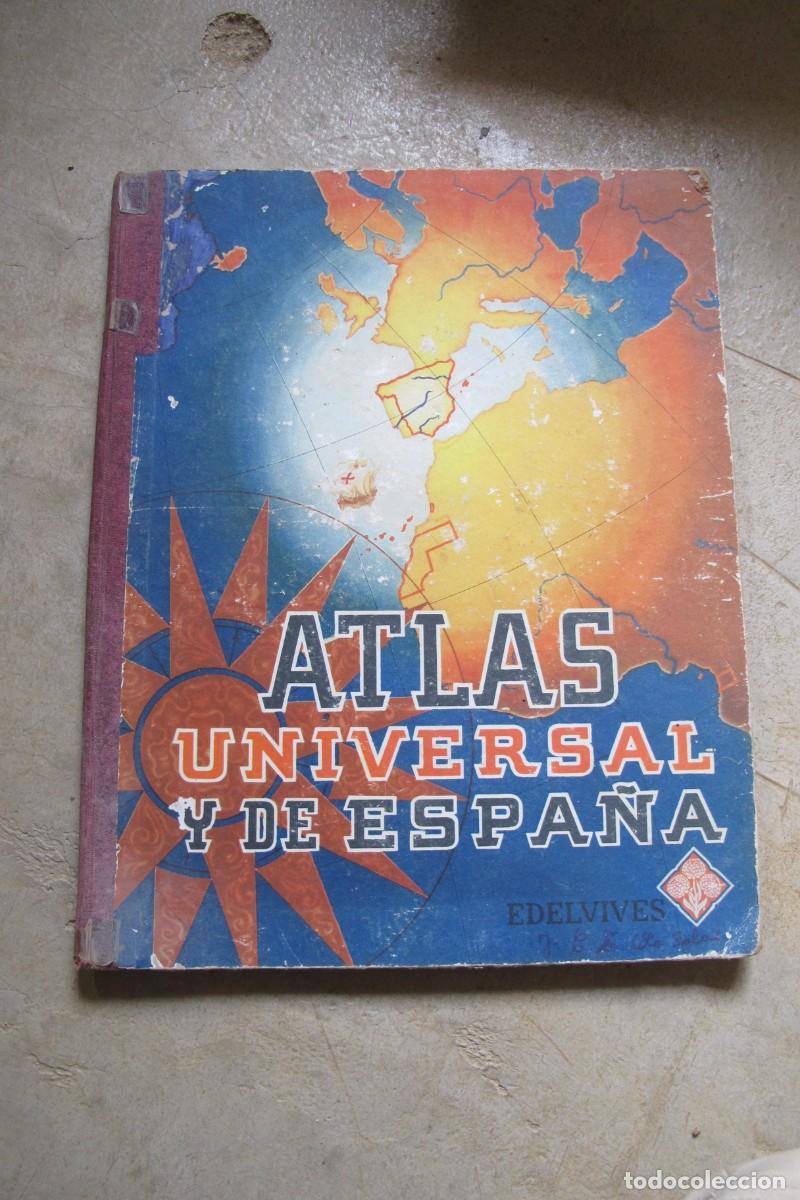 Libros: ATLAS UNIVERSAL Y DE ESPA&Ntilde;A. EDELVIVES. 1964 - Foto 1
