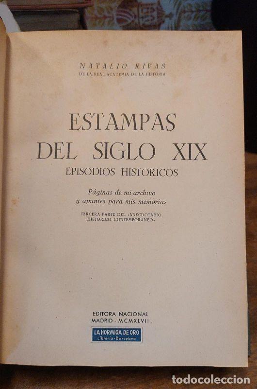 Libros: ESTAMPAS DEL SIGLO XIX. - RIVAS, Natalio - Foto 2