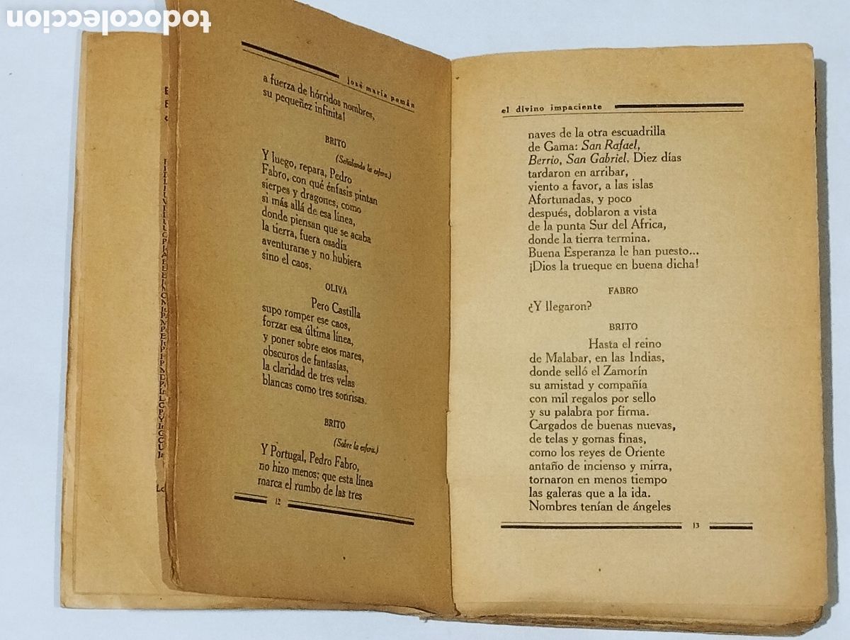 Libros: El Divino Impaciente &ndash; Jos&eacute; Mar&iacute;a Pem&aacute;n &ndash; 1933 - Foto 6