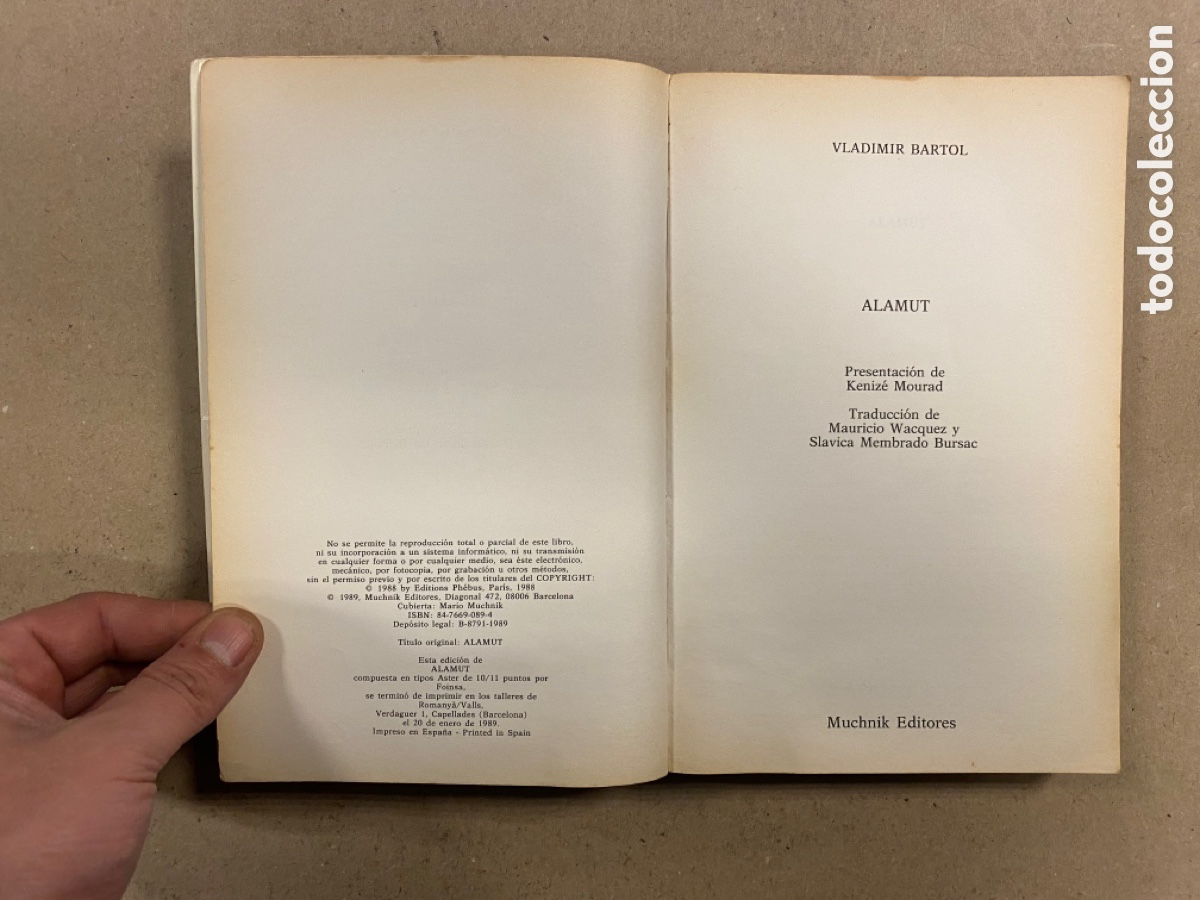 Libros: ALAMUT. VLADIMIR BARTOL. MUCHNIK EDITORES 1989. - Foto 2