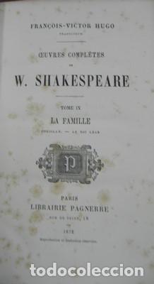 Libros: Oeuvres completes de William Shakespeare. 18 tomos - SHAKESPEARE, WILLIAM - Foto 4