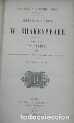 Libros: Oeuvres completes de William Shakespeare. 18 tomos - SHAKESPEARE, WILLIAM - Foto 5