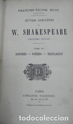 Libros: Oeuvres completes de William Shakespeare. 18 tomos - SHAKESPEARE, WILLIAM - Foto 6