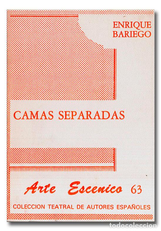 Libros: BARIEGO (Enrique). Camas separadas - Foto 1