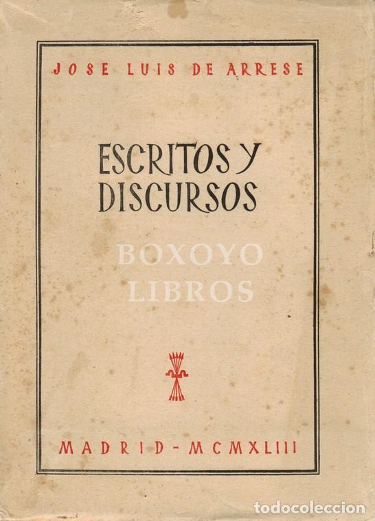 Libros: ARRESE, Jos&eacute; Luis de. Escritos y discursos - Foto 1