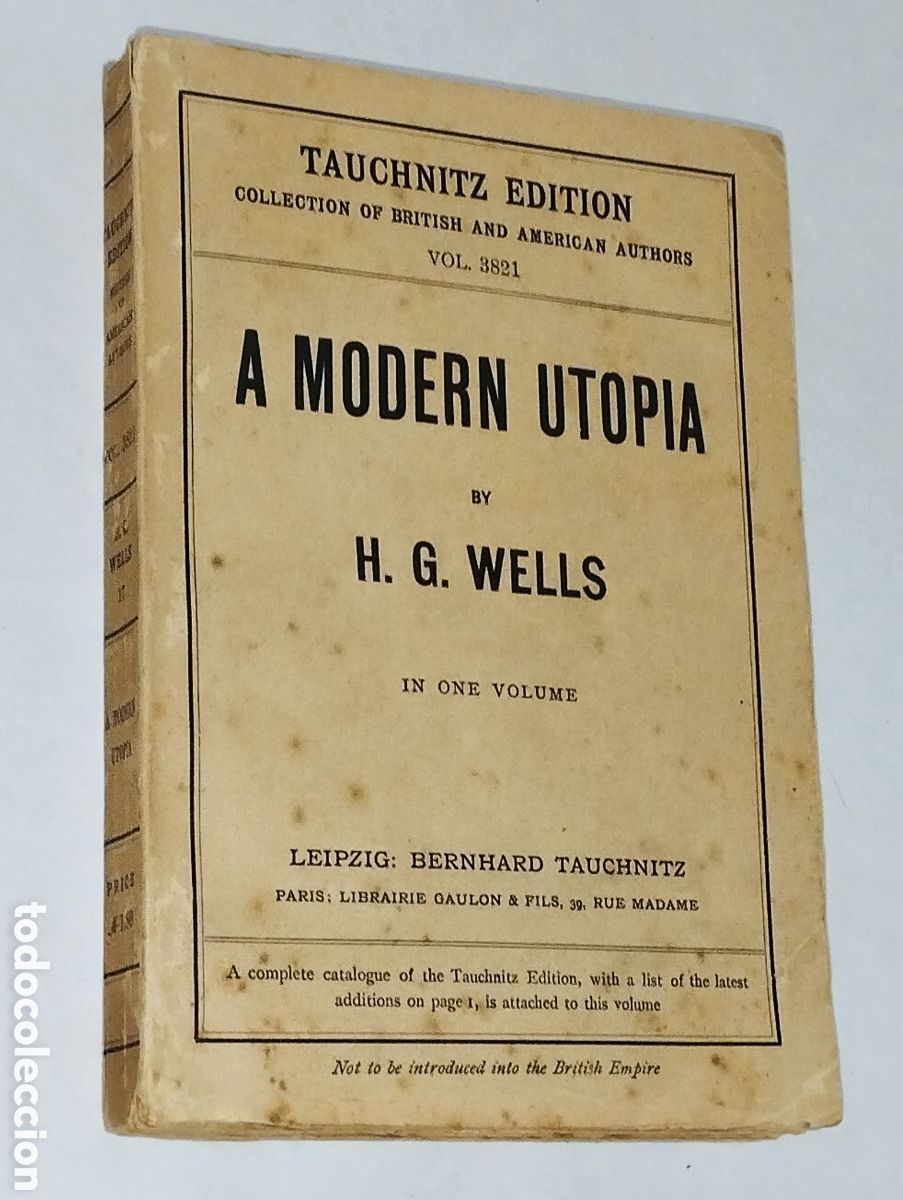 Libros: A Modern Utopia &ndash; H. G. Wells &ndash; 1929 &ndash; Tauchitz &ndash; Ingl&eacute;s - Foto 14