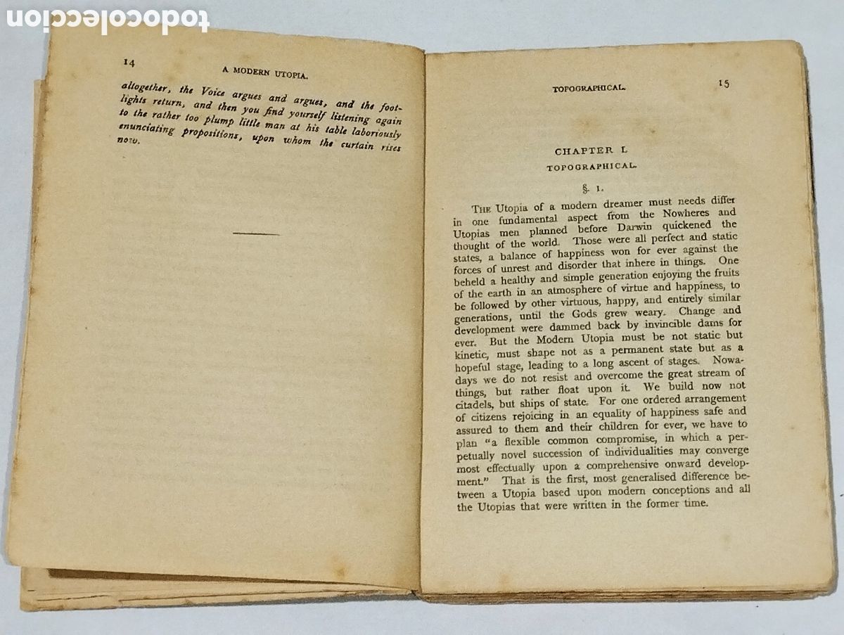 Libros: A Modern Utopia &ndash; H. G. Wells &ndash; 1929 &ndash; Tauchitz &ndash; Ingl&eacute;s - Foto 6