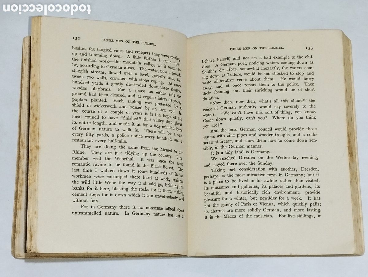 Libros: Three Men on the Bummel &ndash; Jerome K. Jerome &ndash; 1934 &ndash; Tauchnitz - Foto 5