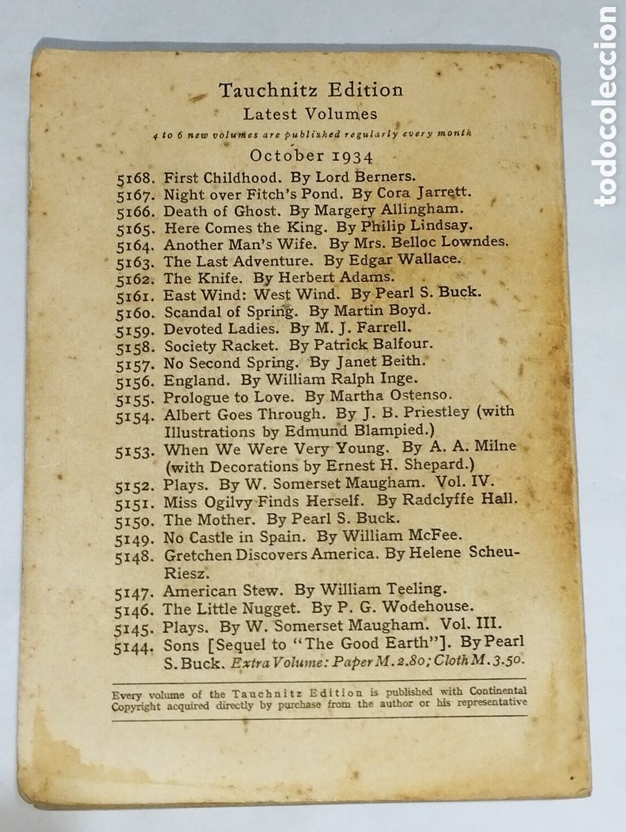 Libros: Three Men on the Bummel &ndash; Jerome K. Jerome &ndash; 1934 &ndash; Tauchnitz - Foto 9