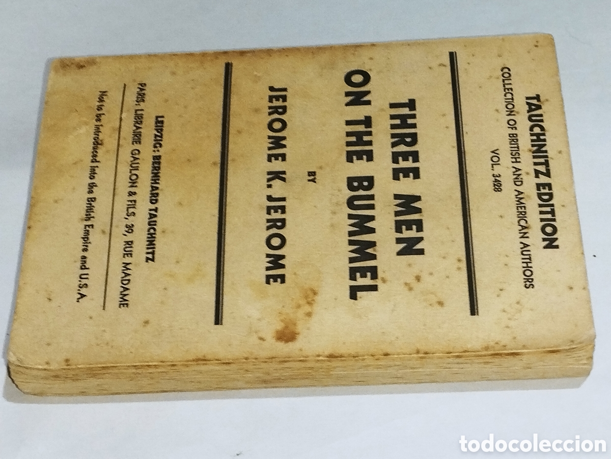 Libros: Three Men on the Bummel &ndash; Jerome K. Jerome &ndash; 1934 &ndash; Tauchnitz - Foto 12