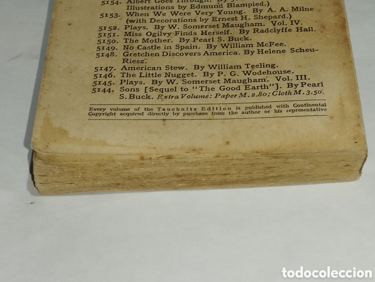 Libros: Three Men on the Bummel &ndash; Jerome K. Jerome &ndash; 1934 &ndash; Tauchnitz - Foto 11