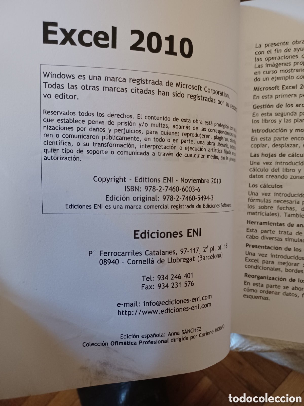 Libros: Barybook 132 Excel 2010 ofim&aacute;tica Microsoft Eni - Foto 3