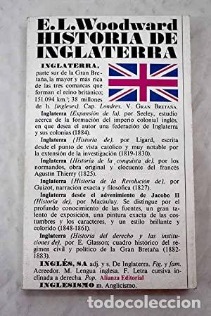 Libros: HISTORIA DE INGLATERRA - Woodward,E.L. - Foto 1