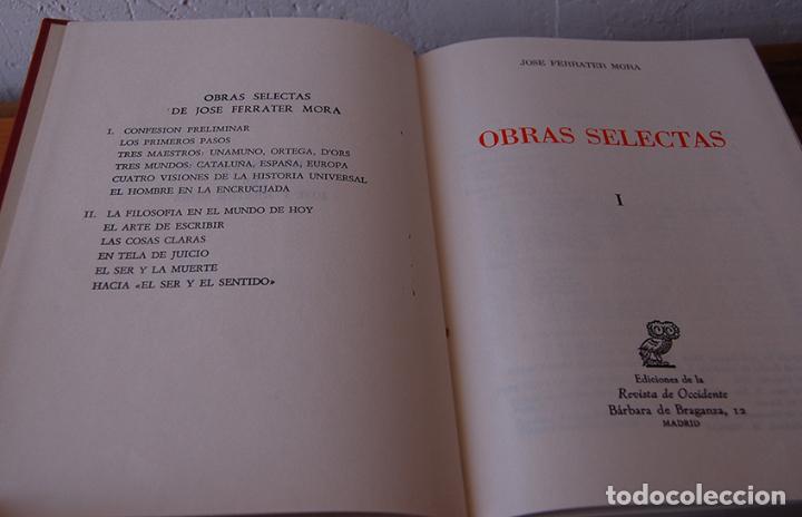 Libros: OBRAS SELECTAS. Tomo I - FERRATER MORA - Foto 2