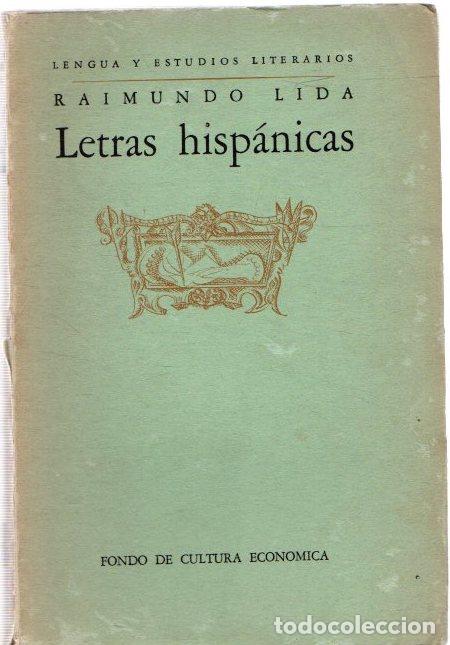 Libros: Letras hisp&aacute;nicas. Estudios-esquemas - Lida, Raimundo - Foto 1