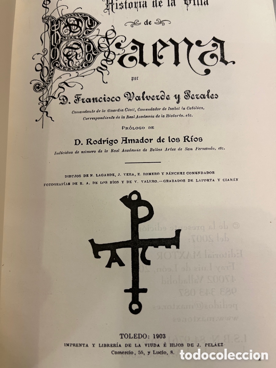 Libros: HISTORIA DE LA VILLA DE BAENA. VALVERDE Y PERALES, Francisco. - Foto 2