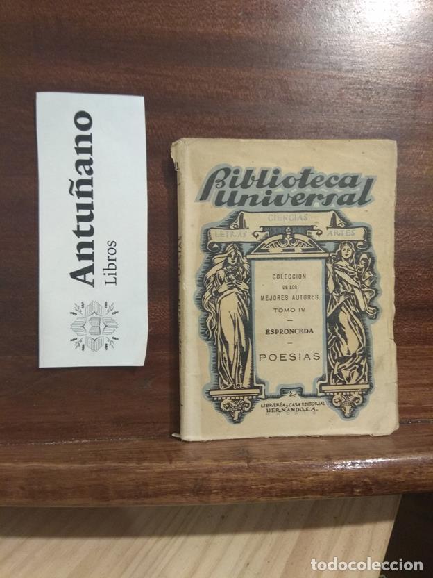Libros: Biblioteca Universal. Tomo IV Espronceda - Foto 1