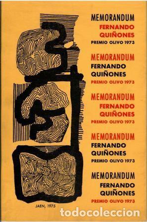 Libros: Memorandum. - Fernando Qui&ntilde;ones. - Foto 1