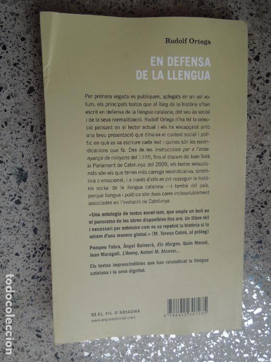 Libros: EN DEFENSA DE LA LENGUA - RUDOLF ORTEGA - ANGLE EDITORIAL 1&ordf; EDICI&Oacute;N 2016. - Foto 3