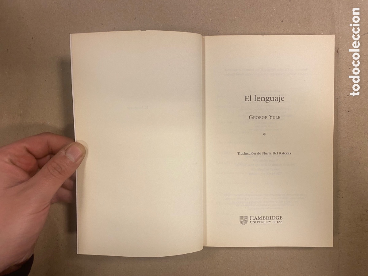 Libros: EL LENGUAJE. GEORGE YULE. CAMBRIDGE UNIVERSITY PRESS 1998. - Foto 2