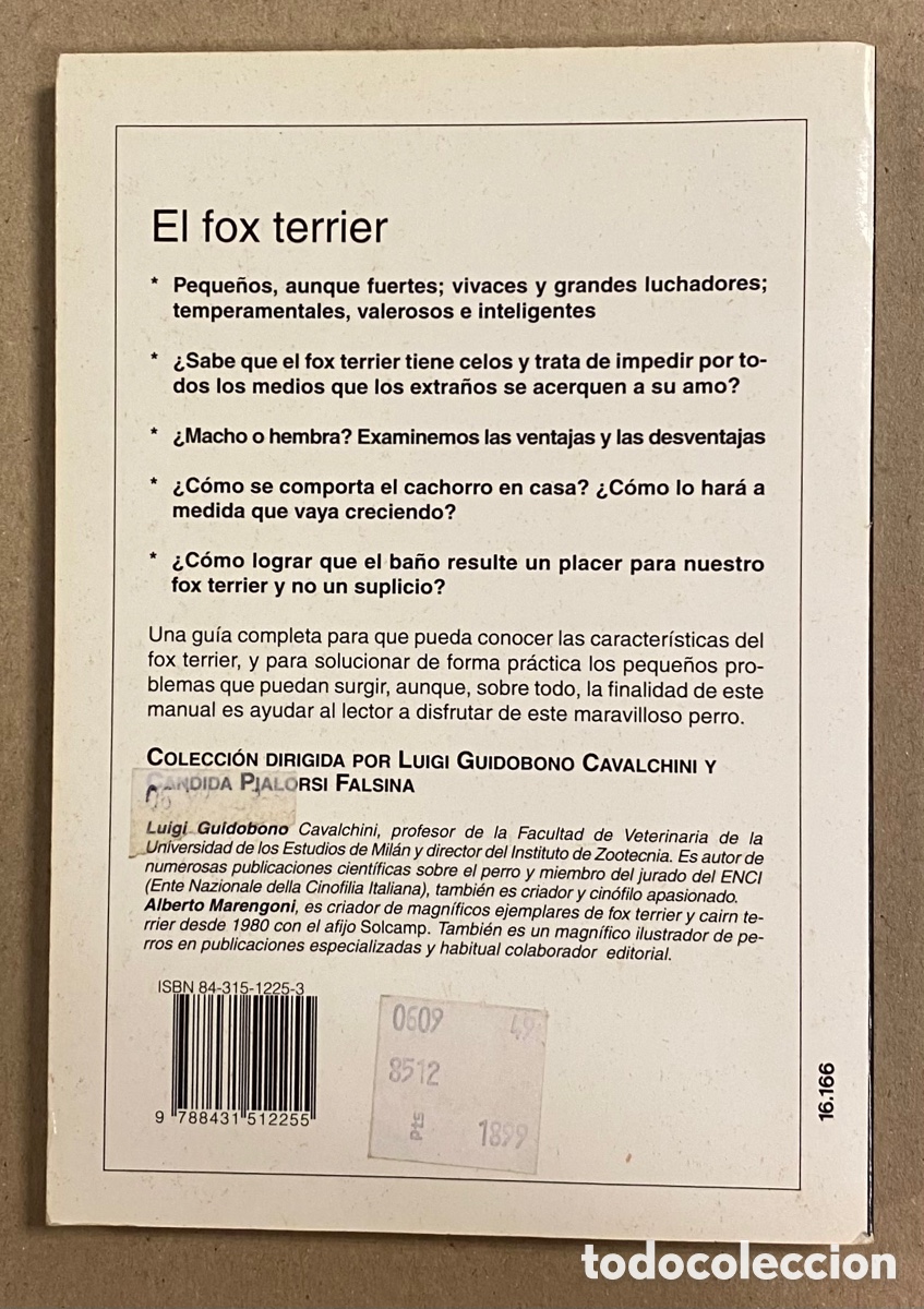 Libros: EL FOX TERRIER. ALBERTO MARENGONI. EDITORIAL DE VECCHI 1998. COLECCI&Oacute;N PERROS DE RAZA. - Foto 8