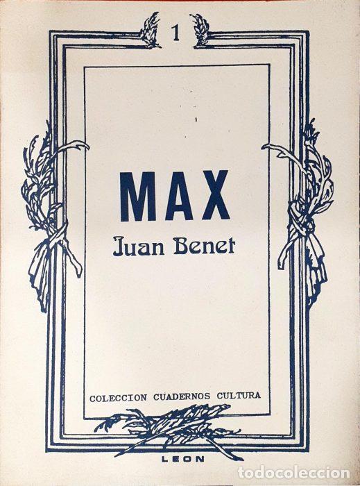 Libros: Max - BENET, JUAN - Foto 1