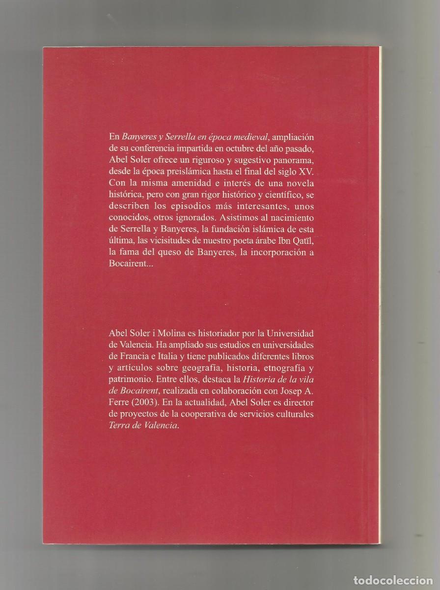 Libros: Banyeres y Serrella en &eacute;poca medieval. - SOLER, Abel: - Foto 2