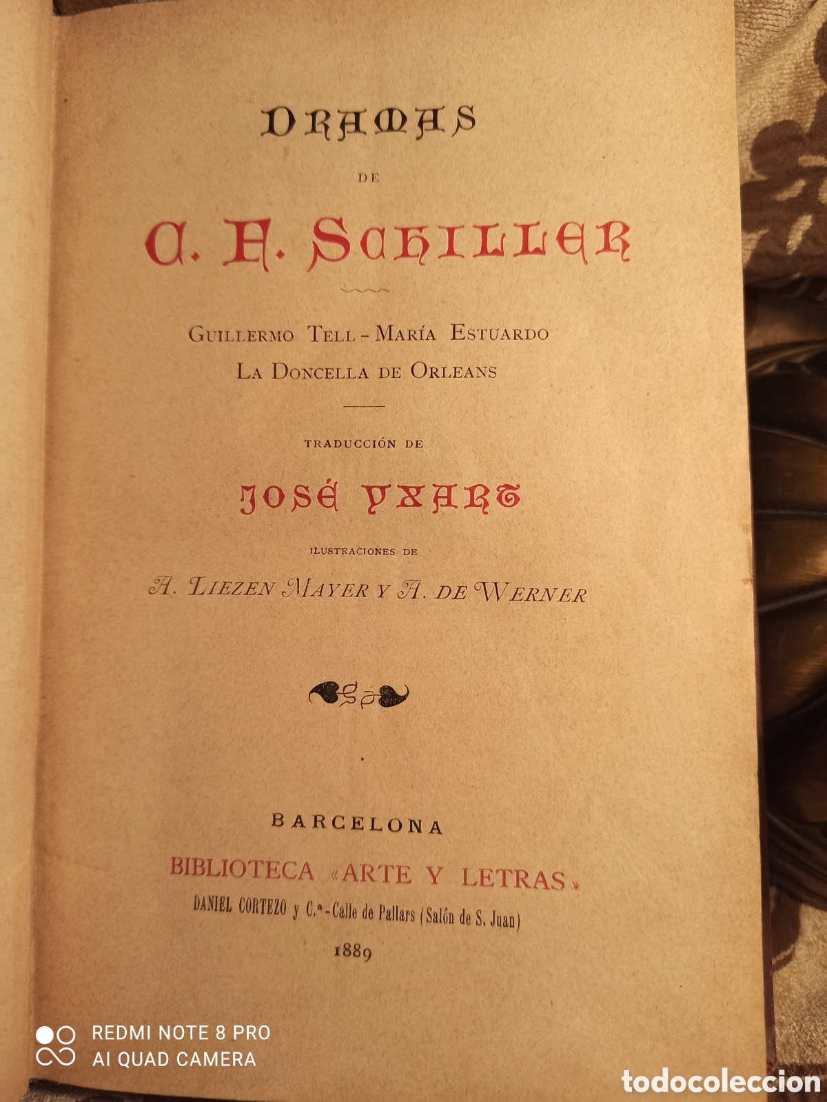 Libros: Antig&uuml;edad,Libro a&ntilde;o 1889, Guillermo Tell - Foto 3