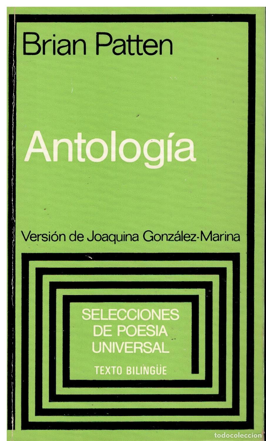 Libros: ANTOLOG&Iacute;A. Texto Biling&uuml;e. Versi&oacute;n de Joaqu&iacute;na Gonz&aacute;lez-Marina. - Foto 1