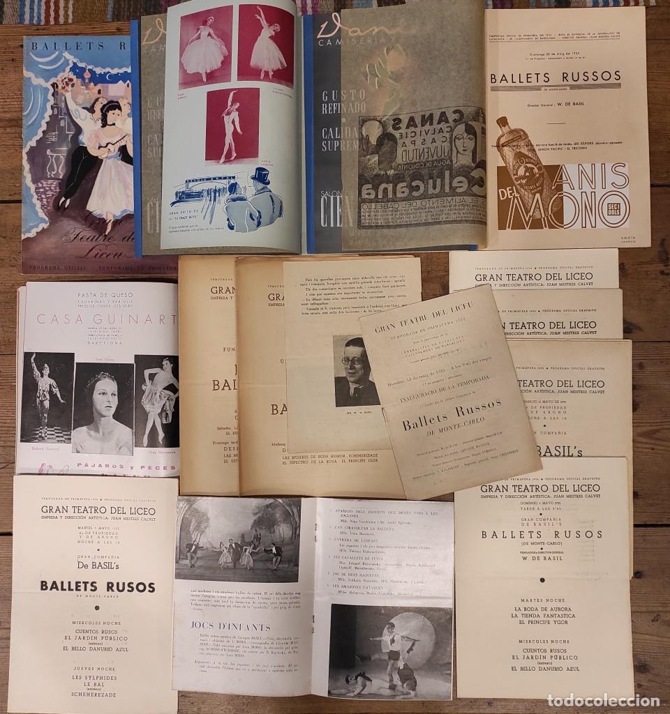 Libri di seconda mano: Ballets Russos de Monte-Carlo. 14 programas. - Basil, Rene Blum, Massine, Grigorieff, Miro, Masson,
