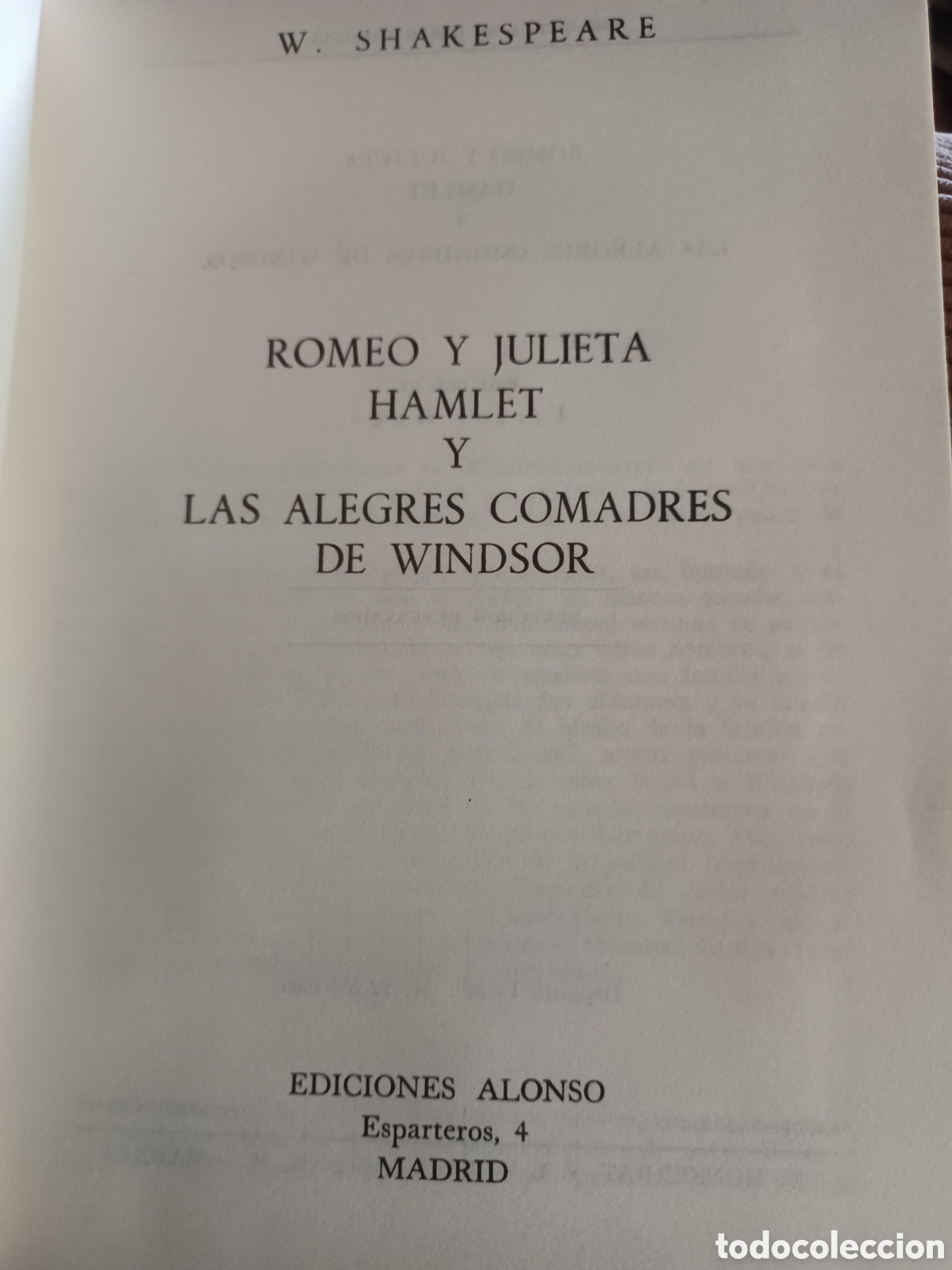 Libros: Barybook 151 Romeo y Julieta hamlet. y los alegres comadres de Windsor William Shakespeare Alonso - Foto 1