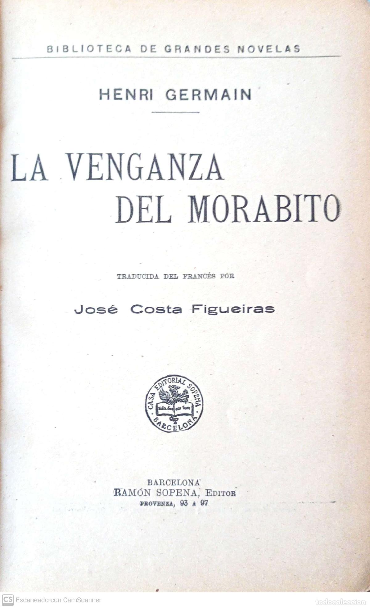 Libros: La venganza del Morabito - Henri Germain - Foto 1
