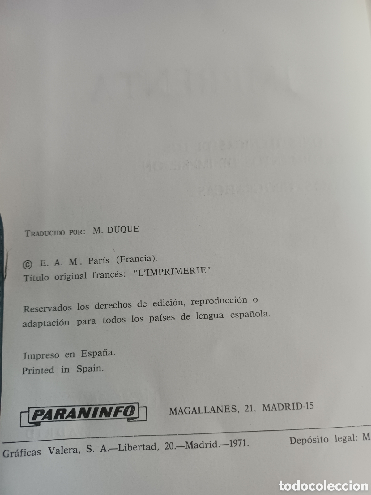Libros: Barybook 107. La imprenta R auge Paraninfo - Foto 2