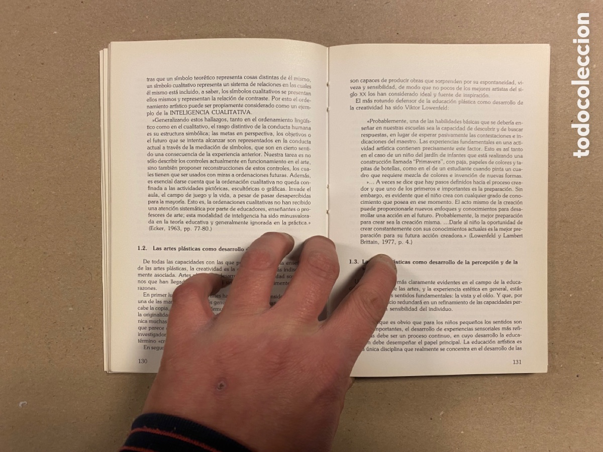 Libros: &iquest;QU&Eacute; ES LA EDUCACI&Oacute;N ART&Iacute;STICA? VV.AA. (COORD.). SENDAI EDICIONES 1991. - Foto 5