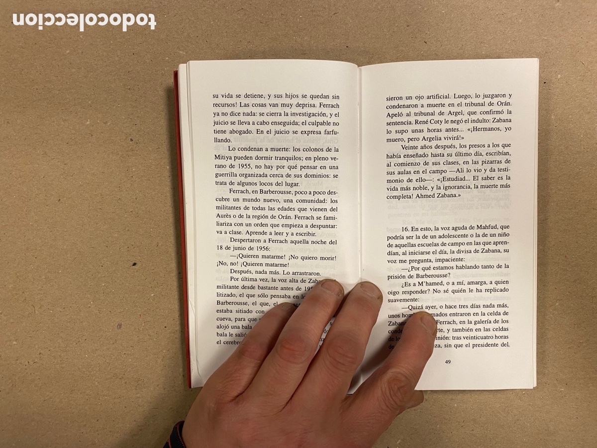 Libros: EL BLANCO DE ARGELIA. ASSIA DJEBAR. EDICIONES DEL ORIENTE Y DEL MEDITERR&Aacute;NEO 1998. - Foto 3
