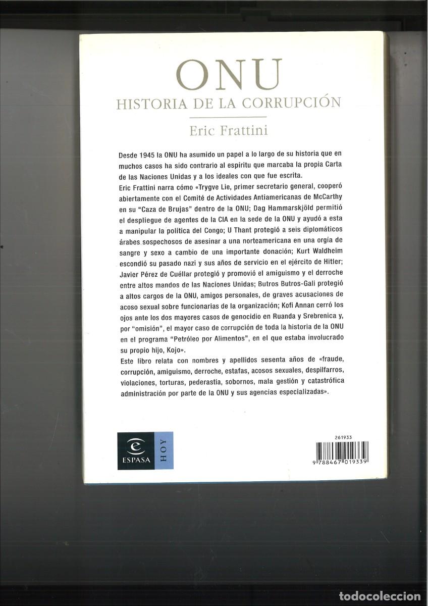 Libros: ONU. HISTORIA DE LA CORRUPCION. Eric Frattini - Foto 2