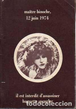 Libros: MAITRE BINOCHE, 12 JUIN 1974. - PROGRAMA. - Foto 1