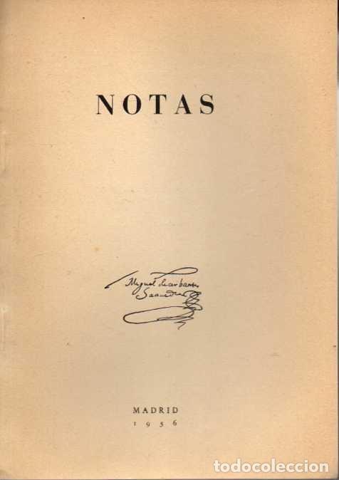 Libros: NOTAS. - CERVANTES SAAVEDRA, Miguel de. - Foto 1