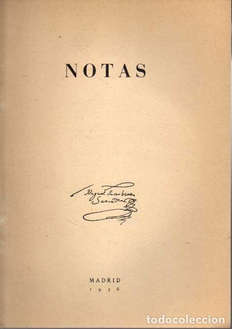 Libros: NOTAS. - CERVANTES SAAVEDRA, Miguel de. - Foto 1