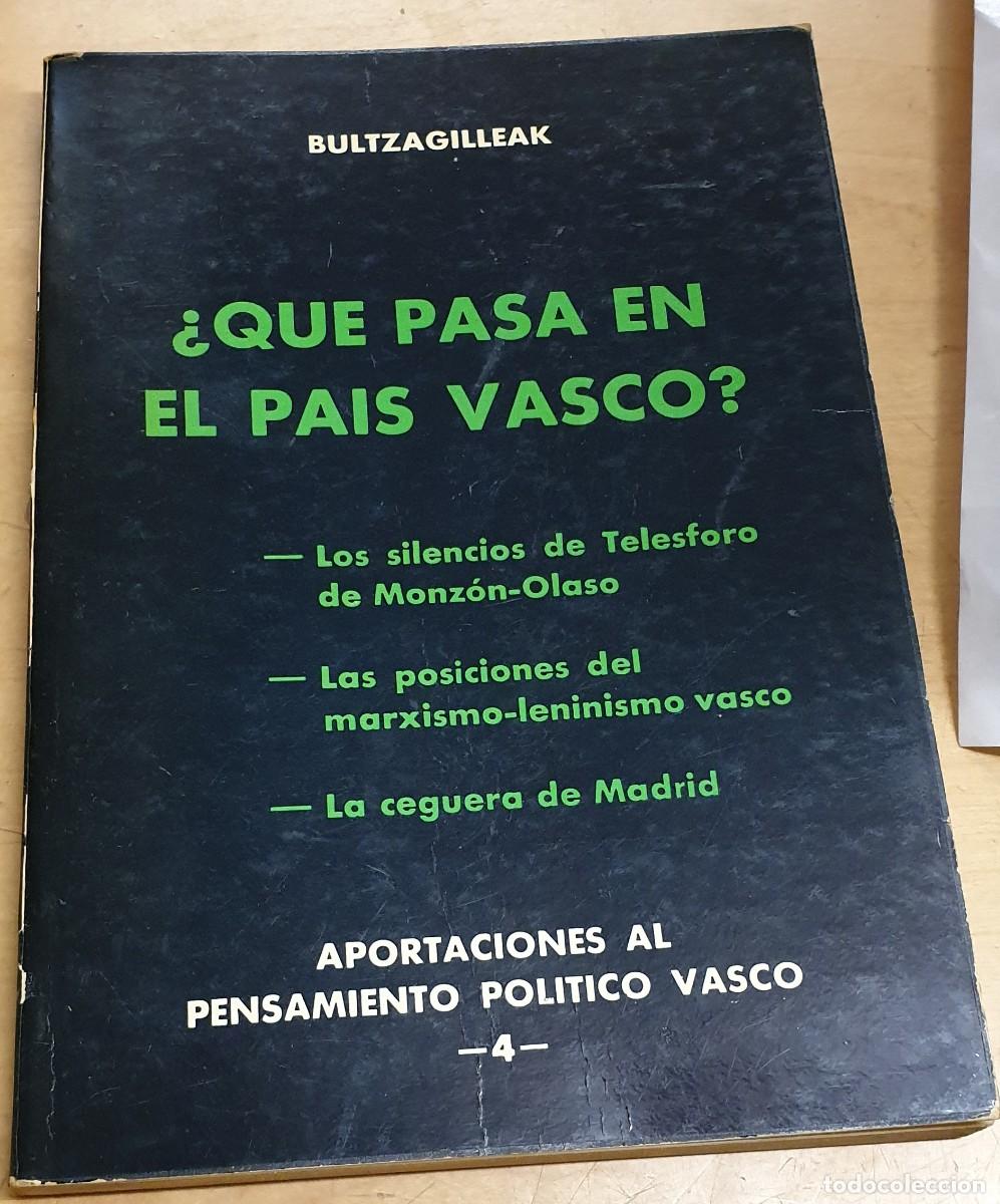 Libros: &iquest;Qu&eacute; pasa en el Pa&iacute;s Vasco? - BULTZAGILLEAK - Foto 1