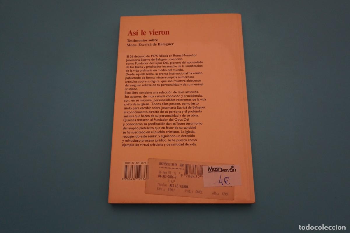 Libros: AR17CD/ ASI LE VIERON - RAFAEL SERRANO / EDICIONES RIALP - Foto 6